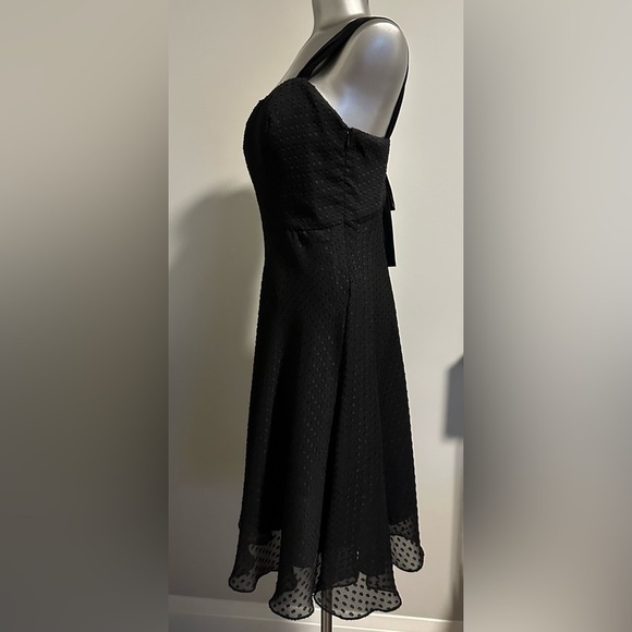 Evan Picone Black Textured Dress Sz 8 - Picture 4 of 6
